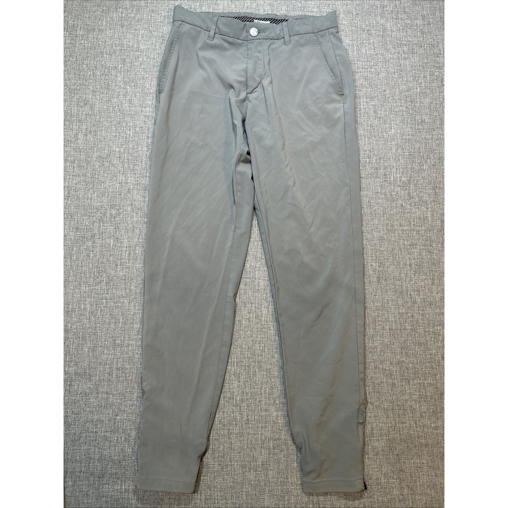 PRIMO Men's Golf Pants Jogger 30 Regular  Stretch Performance Ankle Zip Gray